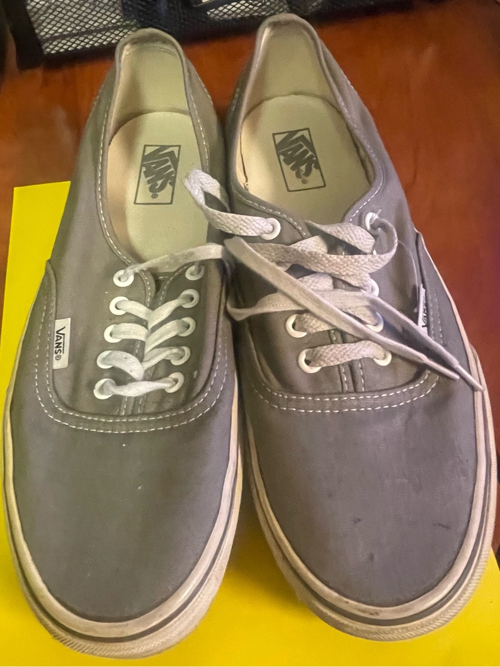 Vans Men’s Gray Canvas Low-Top Sneakers